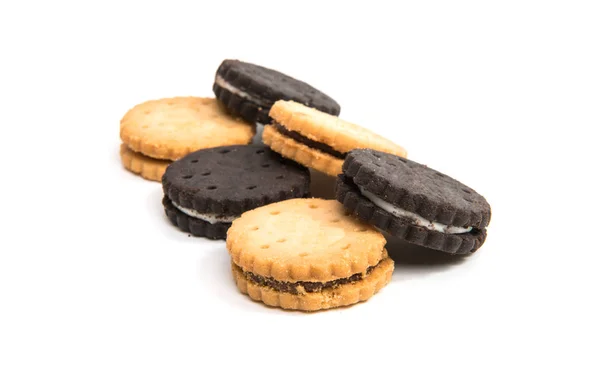 Csokoládé cookie-k Creme bejelentés — Stock Fotó