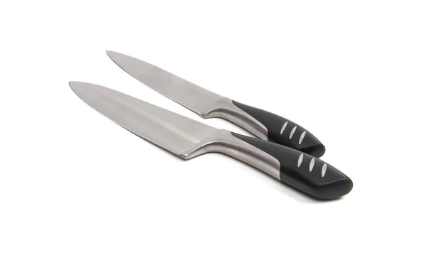 Conjunto de facas isoladas — Fotografia de Stock