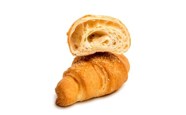 Croissant cut breakfast — Stock Photo, Image