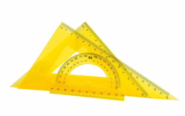Yellow ruler instrument — Stock Photo, Image