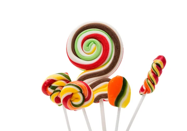 Färgglada spiral lollipop lolly pop — Stockfoto