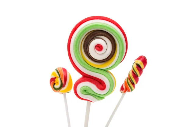 Bunte Spirale Lutscher Lolly Pop — Stockfoto