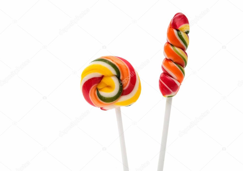 Colorful spiral lollipop lolly pop 