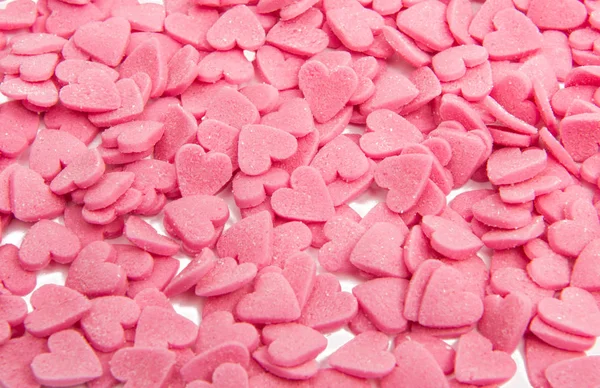 Små rosa sockerhjärtan — Stockfoto