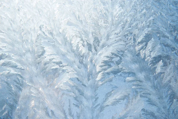 Frost pattern on glass — Stock Photo, Image