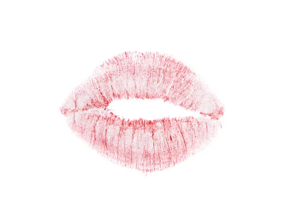 Lèvres avec marque de rouge à lèvres — Photo