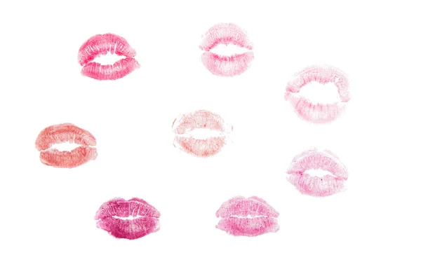 Lippen met lippenstift mark — Stockfoto