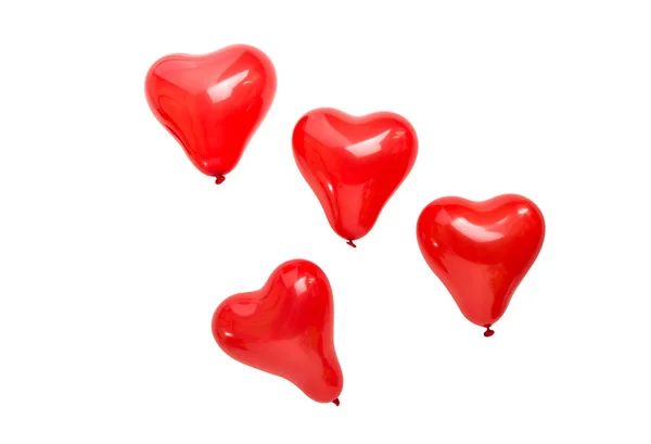 Rote Luftballons Herz — Stockfoto