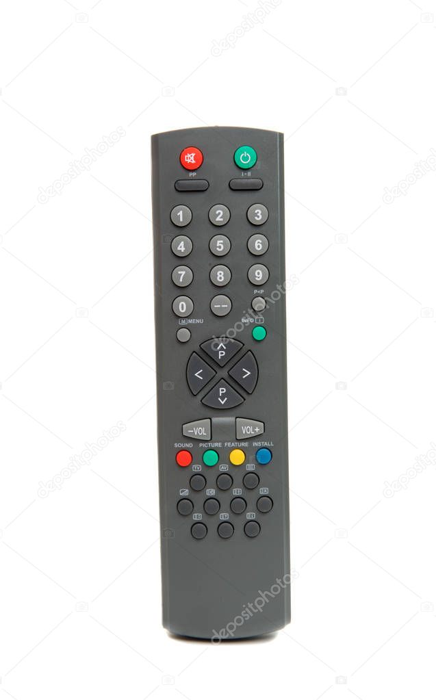 TV remote isolated 