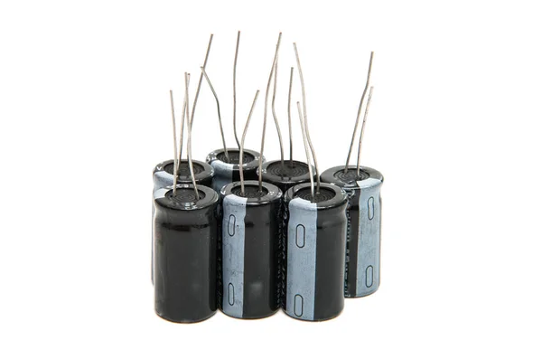 Componentes capacitores isolados — Fotografia de Stock