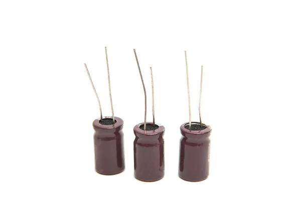 Components capacitors isolated — Stock Photo, Image