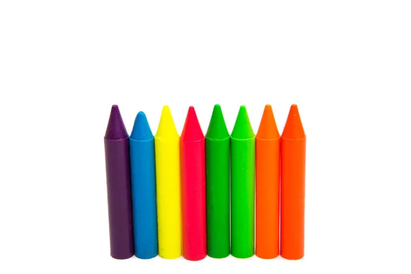 Barevné tužky, samostatný — Stock fotografie