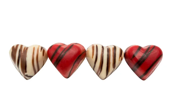 Cioccolato cuore caramelle isolato — Foto Stock