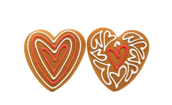 Galletas de corazón aisladas — Foto de Stock