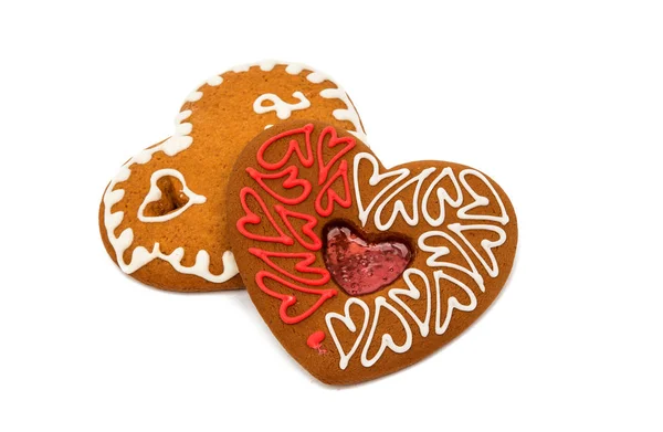 分離されたハート クッキー — ストック写真