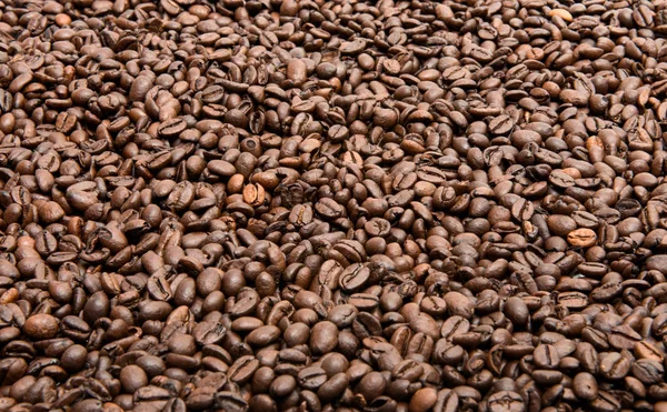 Achtergrond koffiebonen. — Stockfoto