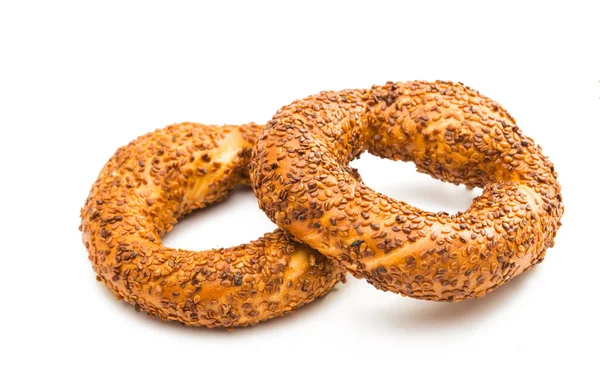 Baked Bagels isolated — Stock Photo, Image