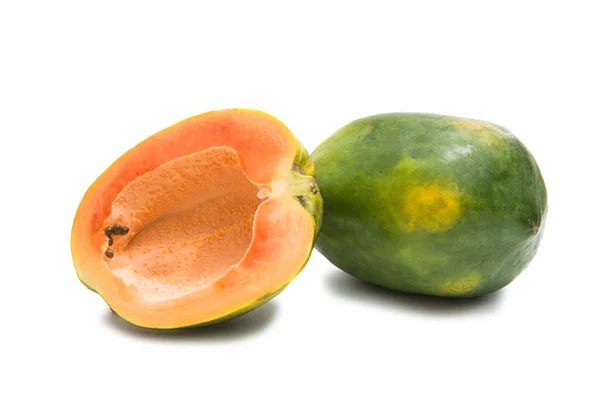 Papaya frutta isolata — Foto Stock