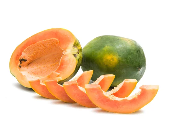Fruto de papaya aislado — Foto de Stock