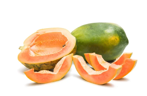 Papaya frutta isolata — Foto Stock