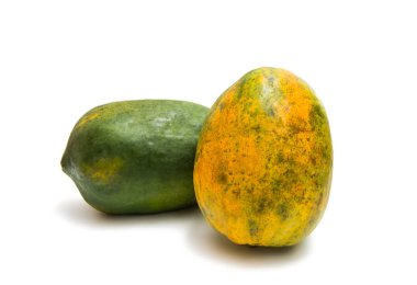 doğal papaya izole 