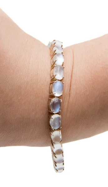 Blue moonstone bracelet — Stock Photo, Image