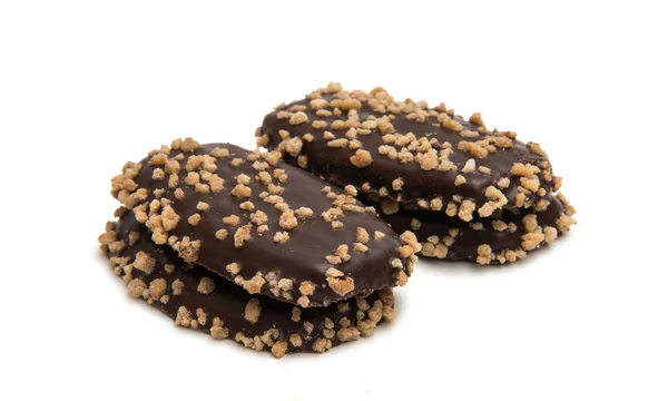 Galletas en chocolate aislado — Foto de Stock