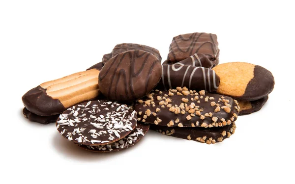 Biscotti in cioccolato isolato — Foto Stock