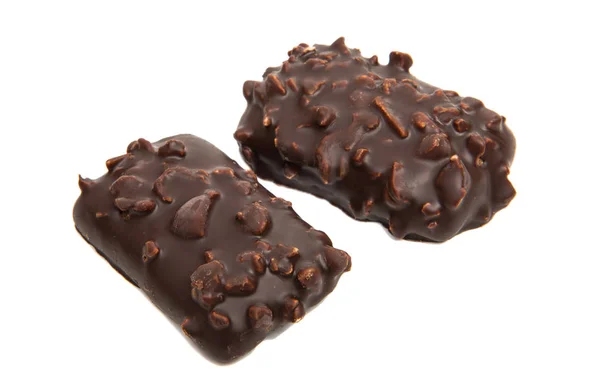 Μπισκότα με γλάσο σοκολάτας, απομονωμένο — Φωτογραφία Αρχείου