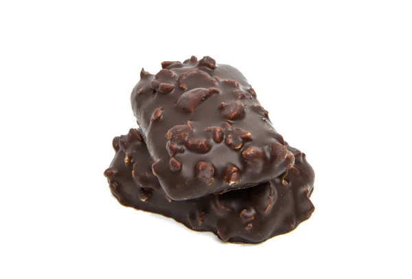 Biskuit dalam coklat glasir terisolasi — Stok Foto