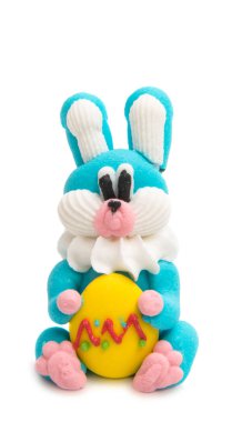 Şeker Paskalya tavşanı izole 