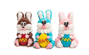 Şeker Paskalya tavşanı izole 