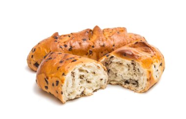 Çörek çikolata damla izole 