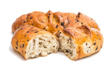 Çörek çikolata damla izole 