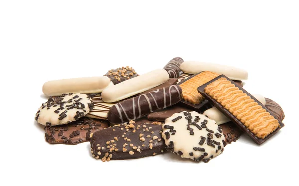 Biscotti in cioccolato isolato — Foto Stock