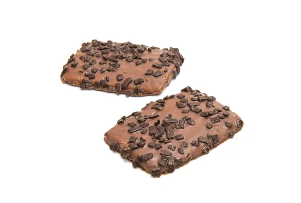Печенье в шоколаде изолированы — стоковое фото