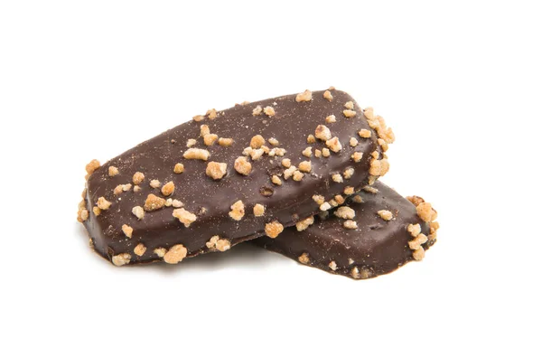 Galletas en chocolate aislado — Foto de Stock