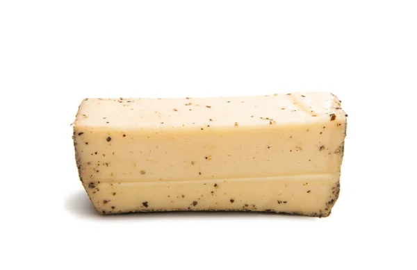 Formaggio con spezie isolate — Foto Stock