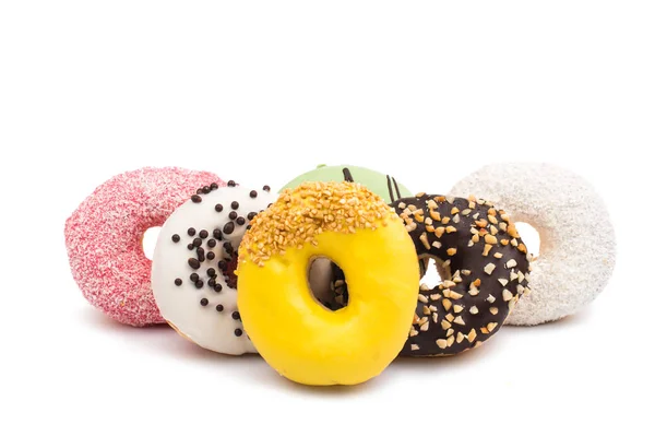 Donuts in color glaze isolated — Stock Photo, Image