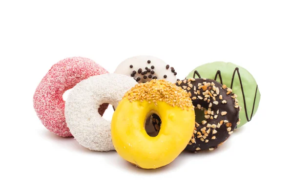 Donuts in color glaze isolated — Stock Photo, Image