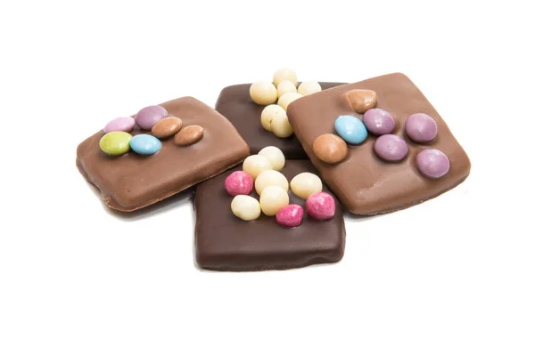 Galletas alemanas en chocolate aislado — Foto de Stock