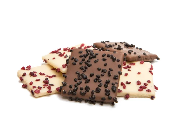 Duitse cookies in chocolade geïsoleerd — Stockfoto