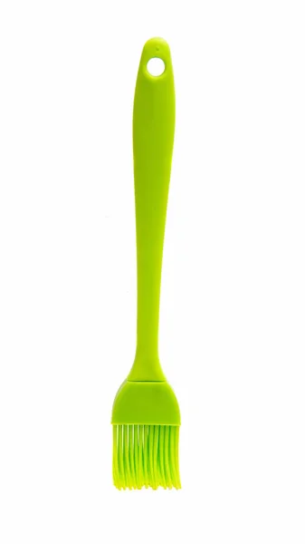 Yeşil pişirme silikon spatula — Stok fotoğraf