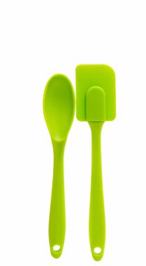 Yeşil pişirme silikon spatula 