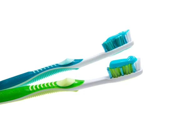 Equipo de cepillo de dientes aislado —  Fotos de Stock