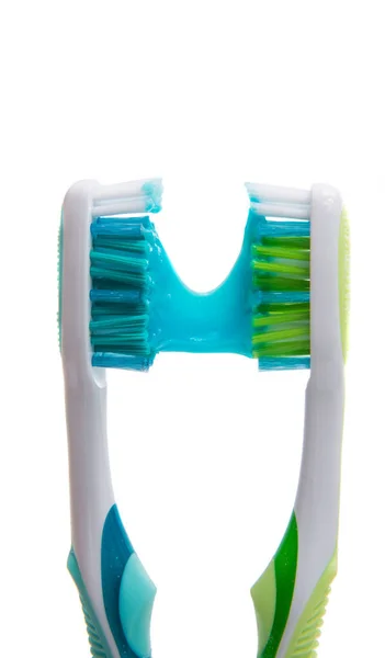 Tandborste utrustning isolerade — Stockfoto