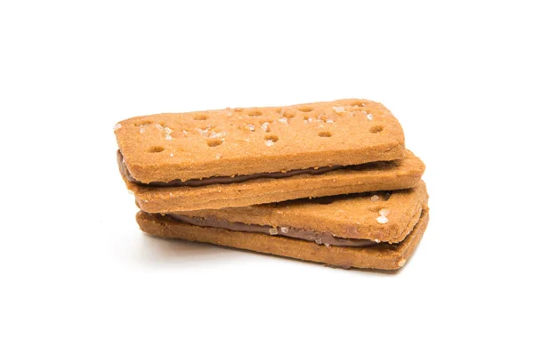 Sušenky, dvojitá izolovaná — Stock fotografie
