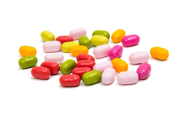 Color jelly beans isolated — Stock Photo, Image