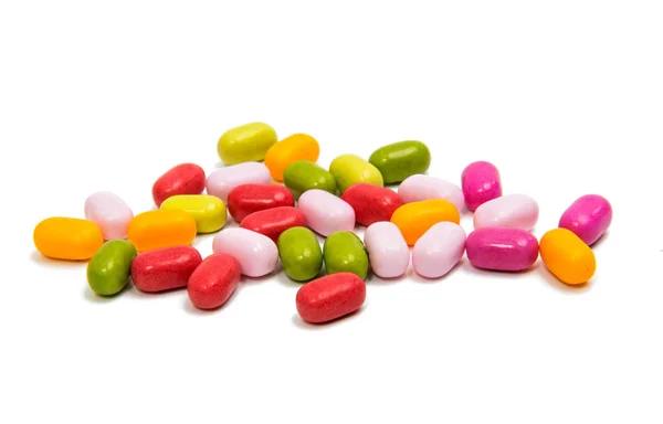 Color jelly beans isolated — Stock Photo, Image