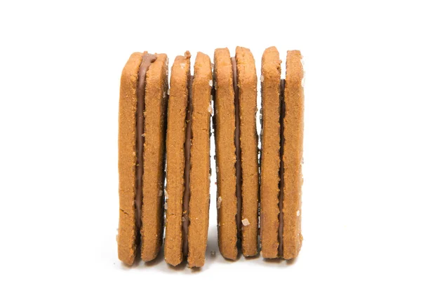 Biscoitos duplos isolados Imagem De Stock